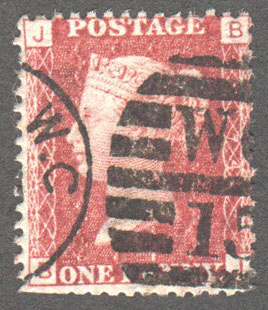 Great Britain Scott 33 Used Plate 174 - BJ - Click Image to Close